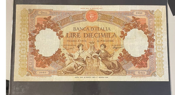 NL* BANCA D'ITALIA Banconota 10000LIRE REGINE DEL MARE Marinare 24 03 1955 G811