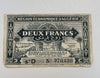 ALGERIE/ALGERIA DEUX FRANCS BANCONOTA 31 GENNAIO 1944 come da foto