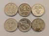 NL* REGNO UNITO Lotto 6 pezzi 1 POUND/ STERLINA 1983-1985-1990-2004-2005 foto