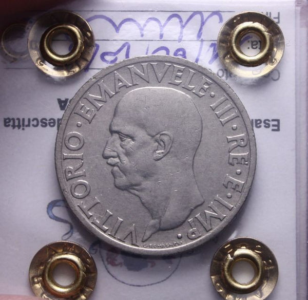 NL* VEIII 1 LIRA IMPERO 1936 XIV RARA BB/SPL Perizia Filisina Massimo
