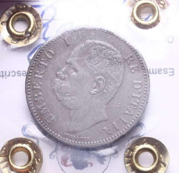 NL* UMBERTO I 5 CENTESIMI COPPER 1895 RARE VF/EF Filisina Appraisal M