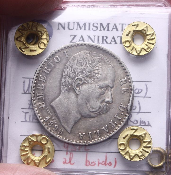 NL* UMBERTO I 2 LIRE ARGENTO 1899 ROMA Q.SPL Sigillo ZANIRATO LORIS