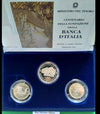 NL* ITALIA Trittico 500 +200 +100 LIRE Argento 1993 BANCA ITALIA PROOF set ZECCA