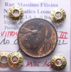 NL* VEIII ITALIA 10 CENTESIMI APE 1922 FDC RAME ROSSO Perizia Filisina Massimo
