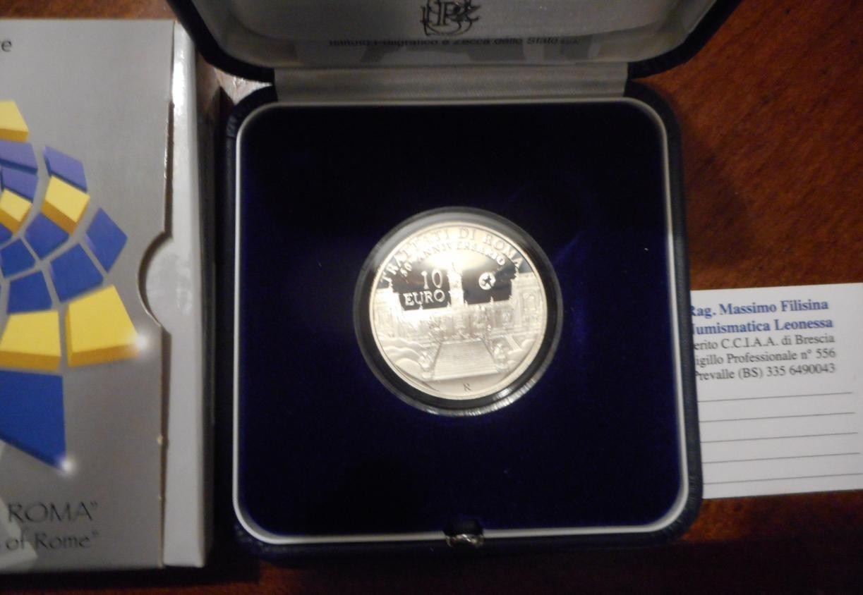 NL* ITALIA Repubblica 10 EURO Argento 2007 TRATTATI DI ROMA Proof FS set