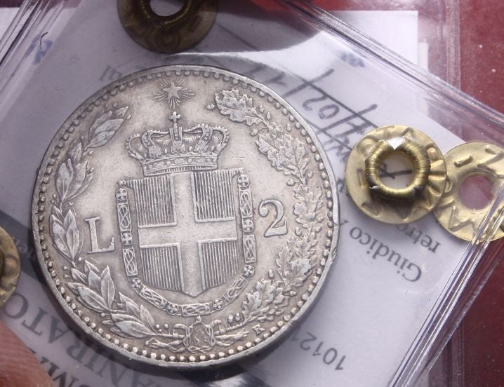 NL* UMBERTO I 2 LIRE ARGENTO 1899 ROMA Q.SPL Sigillo ZANIRATO LORIS