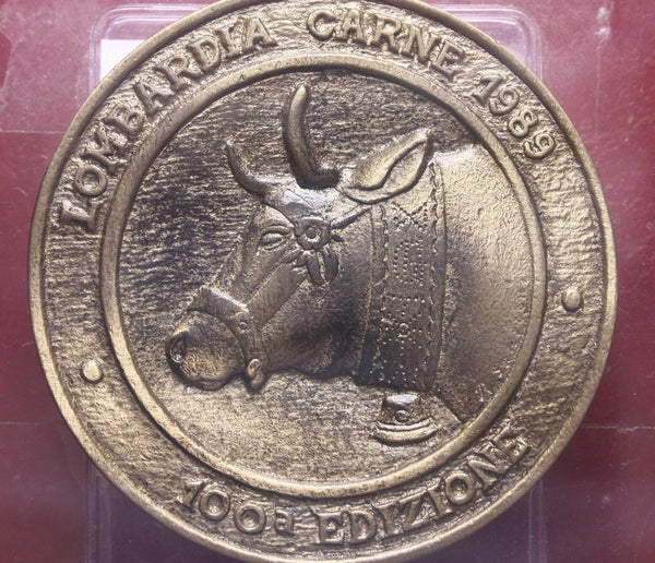 NL* BRESCIA Medaglia Bronzo LOMBARDIA CARNE 1989 100^ EDIZIONE