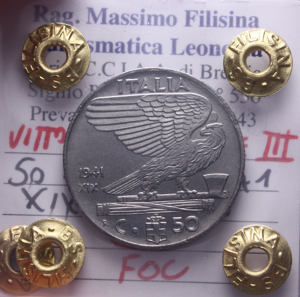 NL* VEIII 50 CENTESIMI IMPERO 1941 XIX FDC Perizia Filisina Massimo