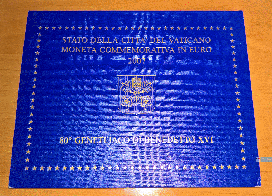 NL* CITTA' DEL VATICANO BENEDETTO 2 Euro 2007 80° GENETLIACO DEL PAPA FDC