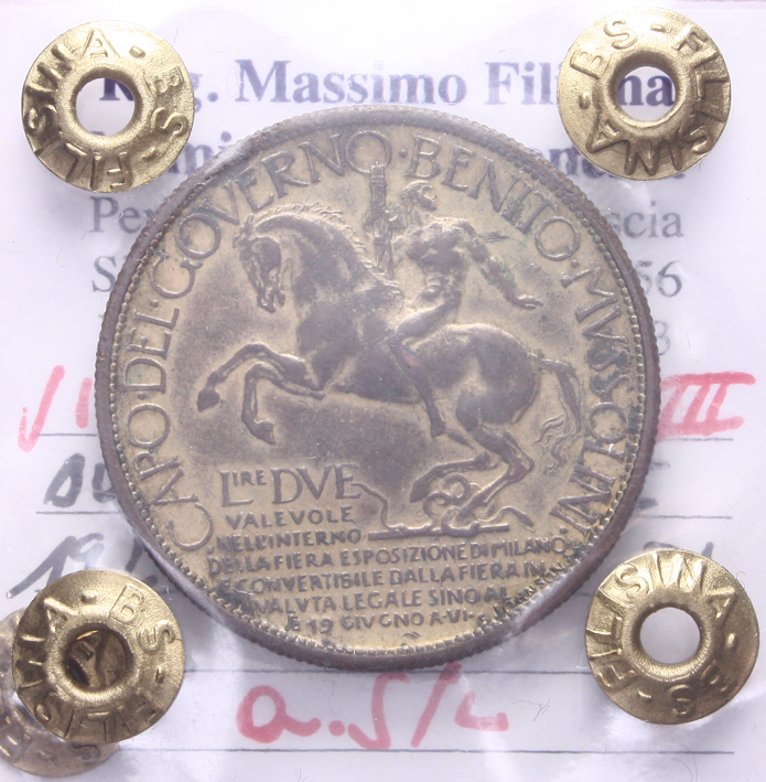 NL* VEIII BUONO 2 LIRE 1928 FIERA di MILANO QSPL Perizia Filisina Massimo * 2