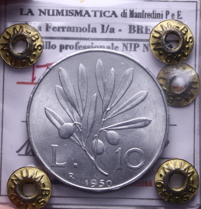 NL* Italia Repubblica 10 LIRE PEGASO 1950 FDC Perizia Manfredini Paolo