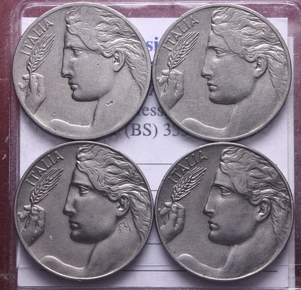 NL* ITALIA Lotto 4 Monete 20 CENTESIMI 1912 1914 1921 DONNA LIBRATA come da foto