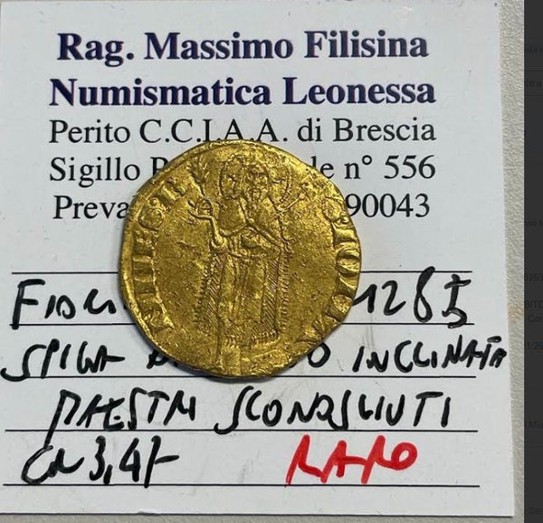 NL* FIRENZE FIORINO ORO 1270-1285 SPIGA di Grano Inclinata Maestri sconosciuti R