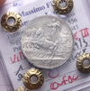 NL* VEIII Italia 1 LIRA AG. 1913 QUADRIGA VELOCE QFDC Perizia Filisina Massimo