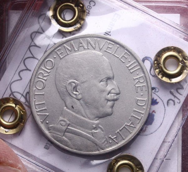 NL* VEIII Italia BUONO 2 LIRE FASCIO 1924 OTTIMO SPL + Perizia Filisina Massimo