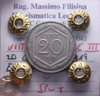 NL* VEIII ITALIA 20 CENTESIMI ESAGONO 1919 C. LISCIO SPL+ Perizia Filisina
