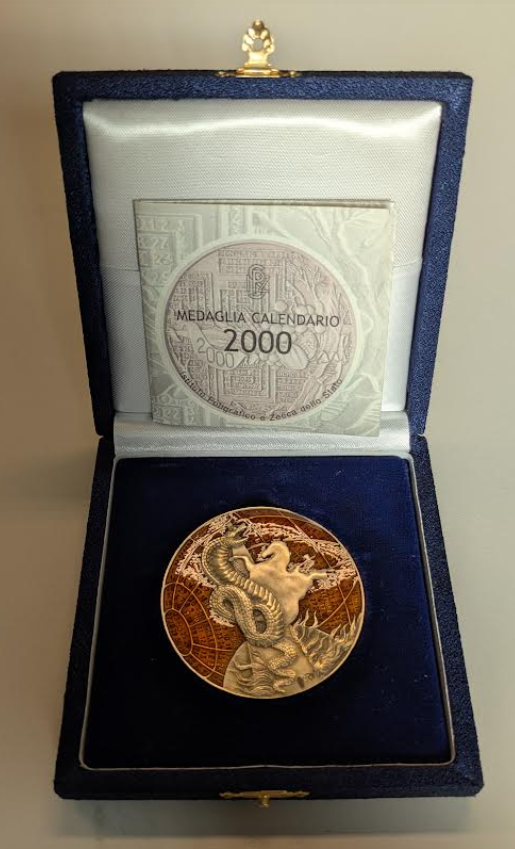 NL* ITALIA Medaglia Argento VERSO IL III MILLENNIO CALENDARIO 2000 FDC set zecca