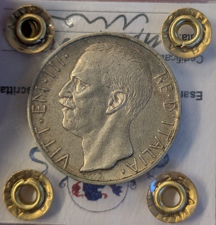 NL* VEIII 10 LIRE Argento BIGA 1927** 2 ROSETTE BB/SPL /SPL Perizia Filisina M.