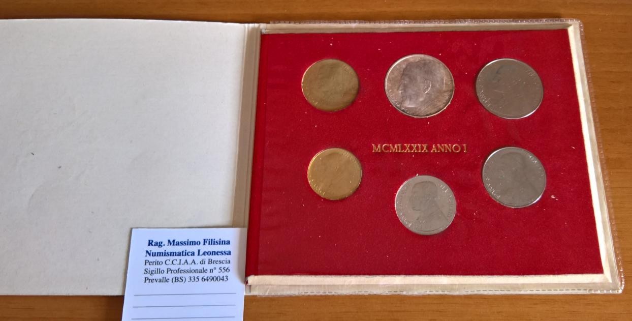 NL* VATICANO GIOVANNI PAOLO II Divisionale 1979 I con 500 Lire Argento FDC