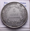 NL* MILANO GOVERNO PROVVISORIO LOMBARDIA Scudo 5 LIRE ARGENTO 1848 come da foto