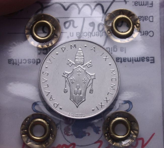 NL* ROMA PAOLO VI SERIE 8 PROVE Pattern IN ARGENTO 1971 IX 8 Valori FDC Perizia