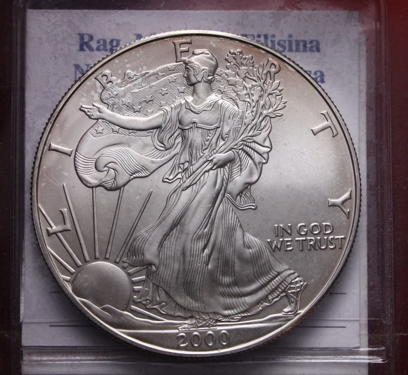 NL* STATI UNITI 1 DOLLARO ARGENTO 2000 1 ONCIA ARGENTO PURO Liberty Walking