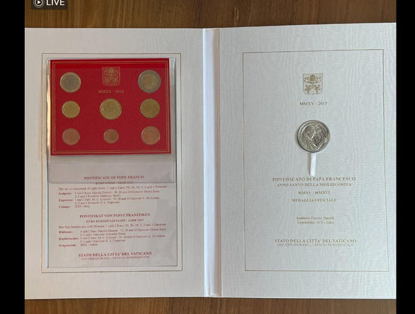 NL*CITTA' DEL VATICANO PAPA FRANCESCO Volume Numismatico 2016 I Divisionale+meda