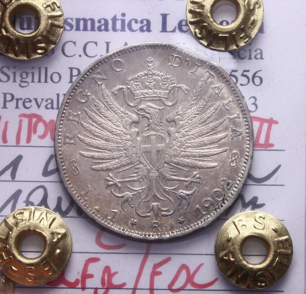 EN* VEIII 1 Lire Silver 1902 SAVOY EAGLE QFDC/FDC Filisina M. Expert Report