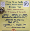 NL* VEIII 10 CENTESIMI BRONZITAL IMPERO 1942 XX FDC Perizia Testa Pietro Paolo
