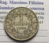 NL* ROMA PAPA PIO IX 1 LIRA Argento 1866 anno XXI RARA SUPER CONSERVAZIONE