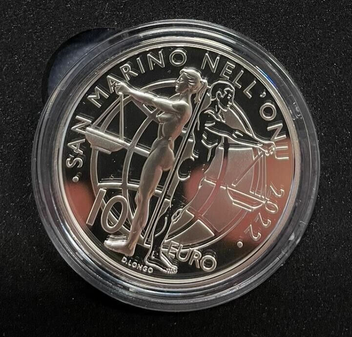 EN* SAN MARINO 10 EURO Silver 2022 SAN MARINO IN THE UN PROOF Mint set
