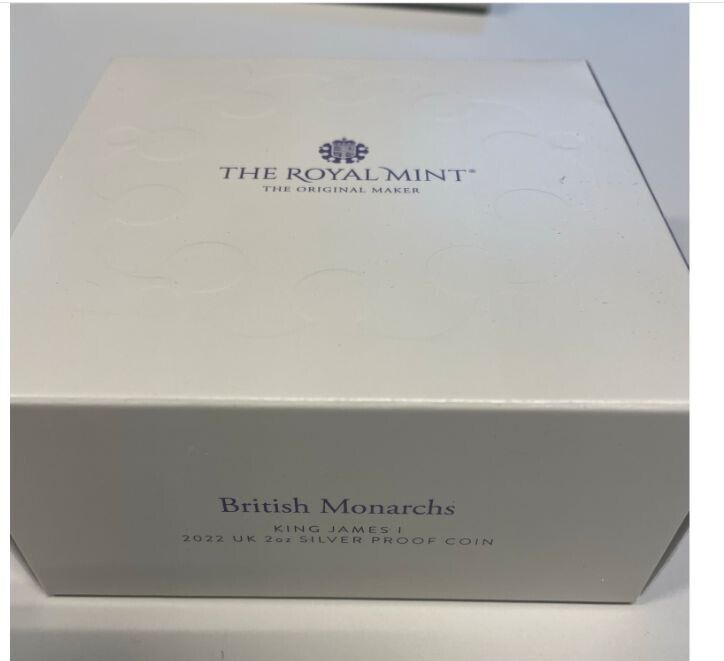 EN* GB ELISABETTA II British Monarch KING JAMES I 2022 2 OZ SILVER PROOF SET