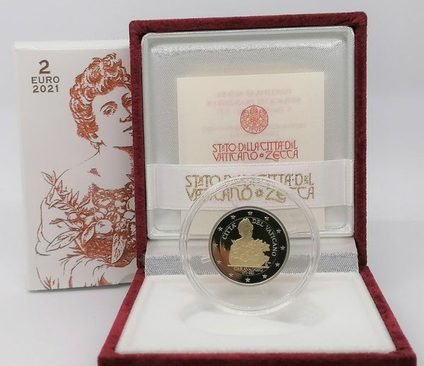 NL* VATICANO 2 EURO 2021 IL CARAVAGGIO Proof set zecca
