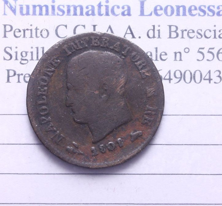NL* EMILIA NAPOLEONE I 1 Centesimo rame 1808 zecca di Bologna