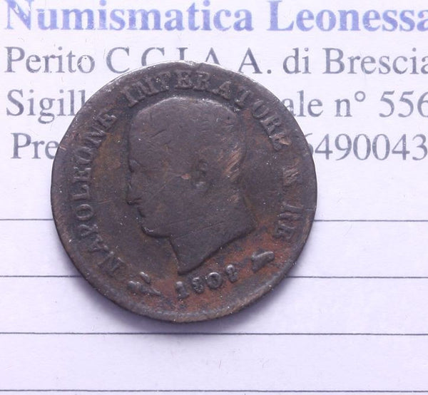 NL* EMILIA NAPOLEONE I 1 Centesimo rame 1808 zecca di Bologna