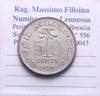 NL* CEYLON SRI LANKA RE GIORGIO V 50 CENTS Argento 1928 Eccellente Conservaz