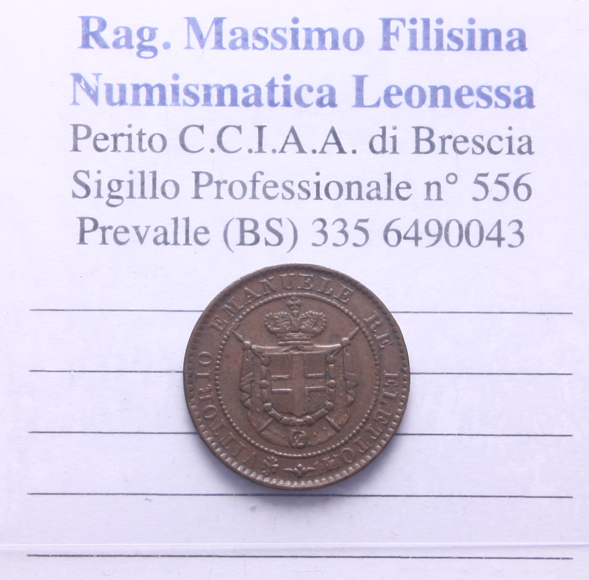 NL* TOSCANA VITTORIO EMANUELE II RE ELETTO 1 CENTESIMO Rame 1859 come da foto