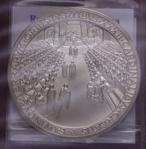 EN* ROME PIUS XII Annual Medal Silver 1946 VIII CONSISTORY IN ST. PETER'S