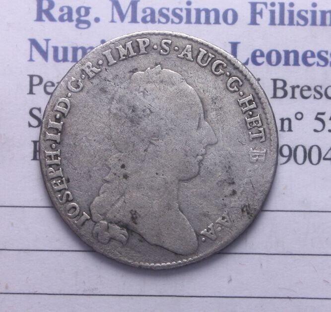NL* MILANO GIUSEPPE II 1/2 MEZZA LIRA Argento 1781 RARISSIMA RRR *R3* introvabil