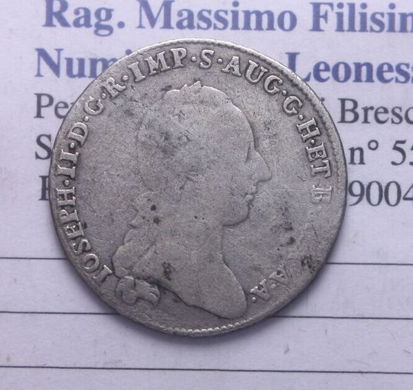 NL* MILAN JOSEPH II 1/2 HALF LIRA Silver 1781 EXTREMELY RARE RRR *R3* unobtainable