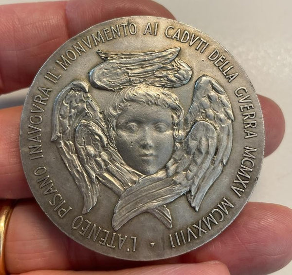 NL* PISA 1924 Medaglia MONUMENTO CADUTI IN GUERRA Curtatone Montanara SUPINO R2