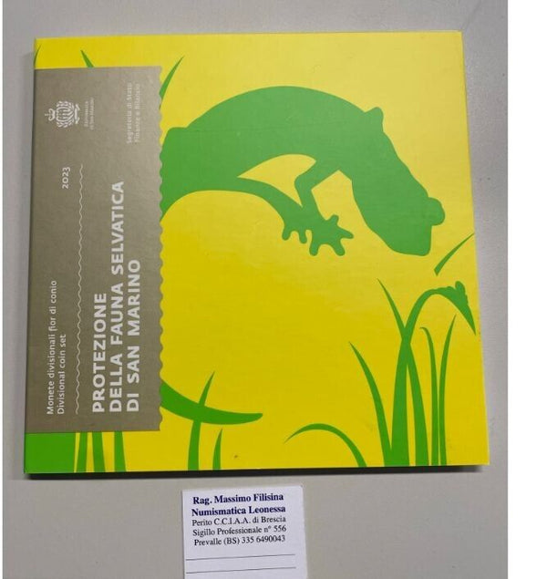 NL* San Marino Divisional Set 2023 9 Values with 5 Euro silver WILDLIFE PROTECTION FDC