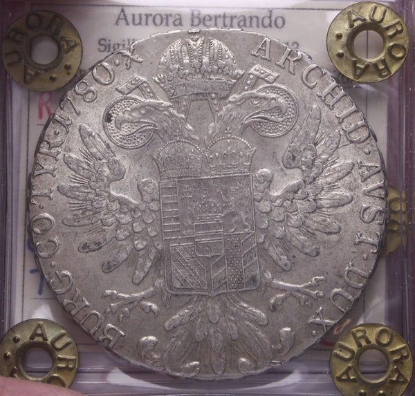 NL* VEIII COLONIA ERITREA TALLERO MARIA TERESA 1780 SPL Perizia Aurora