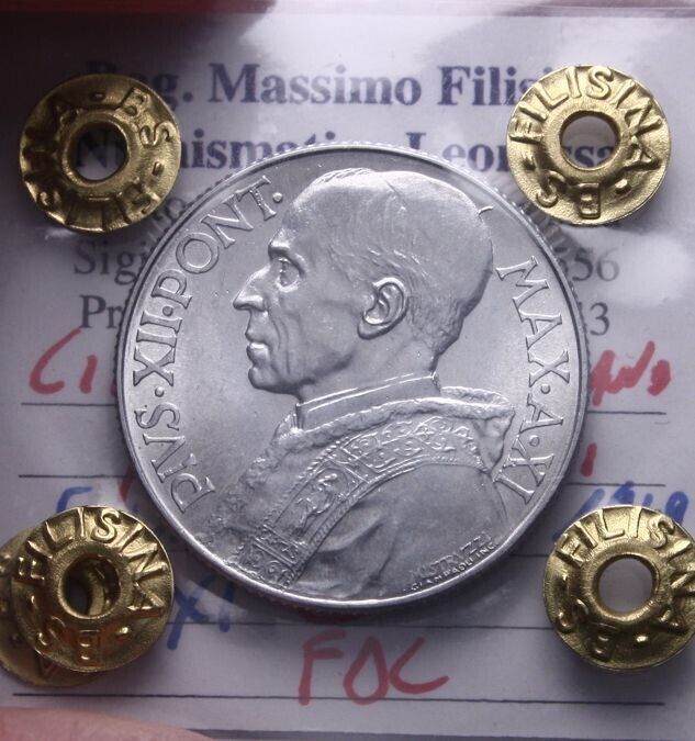 NL* VATICAN POPE PIUS XII 5 Lire 1949 FDC Filisina Massimo Grading