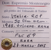 NL* ITALIA Repubblica 50 LIRE VULCANO 1965 RARA FDC 69 Perizia Montenegro