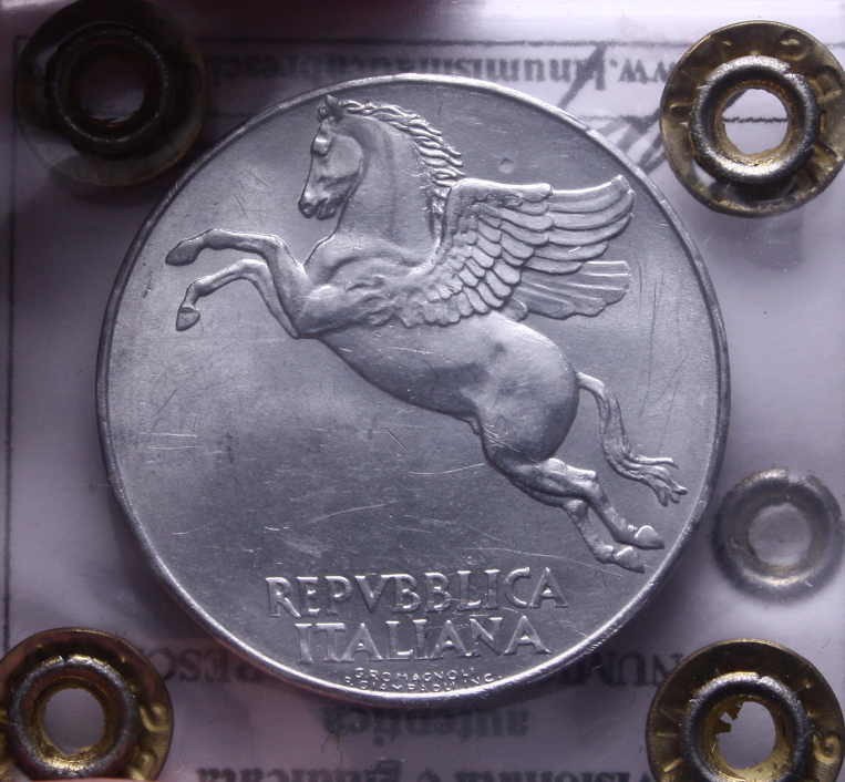 NL* Italia Repubblica 10 LIRE PEGASO 1950 FDC Perizia Manfredini Paolo