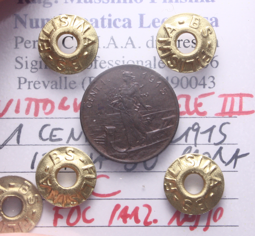 NL* VEIII Italia 1 CENTESIMO 1915 PRORA FDC PARZ. ROSSO Perizia Filisina
