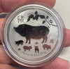 NL* AUSTRALIA 1 Dollaro 2019 Serie Lunar ANNO DEL MAIALE 1 Oncia Argento Puro