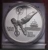 NL*CINA China 10 YUAN ARGENTO SILVER 1990 ASIAN GAMES Gymnastic PROOF CAMEO oblò