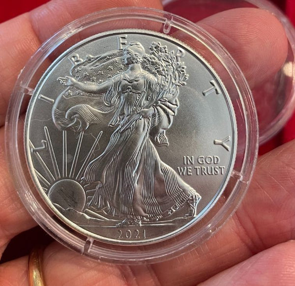 NL* STATI UNITI 1 DOLLARO ARGENTO 2021 1 ONCIA OZ ARGENTO PURO Liberty Walking
